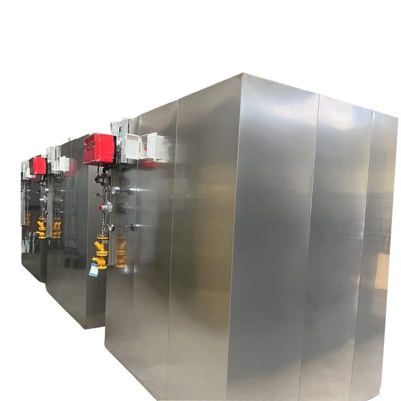 Natural gas heating oven